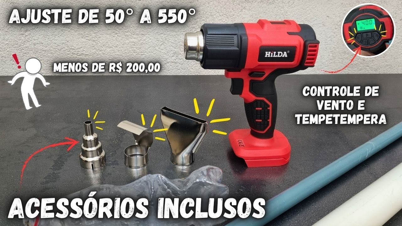Soprador Térmico a Bateria da HILDA – Surpreende Mesmo Sem Fio? Teste Completo! | SPT-BCE
