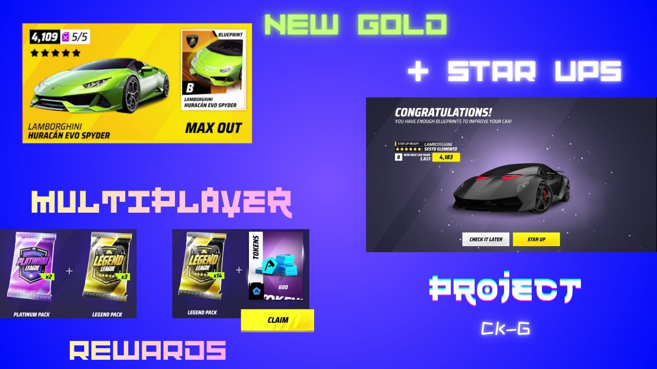 Star Ups, MP Pack Opening and a NEW GOLD | Asphalt Legends