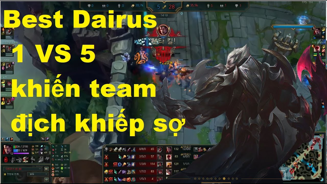 Darius vs Renekton - Best Darius 1 Mình Cân 5 Khiến Team Địch Khiếp Sợ/DariusLol