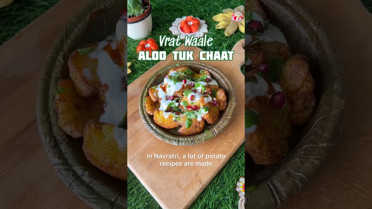 Vrat Waale Aloo Tuk Chaat 😍 super crispy & delicious | NO deep frying