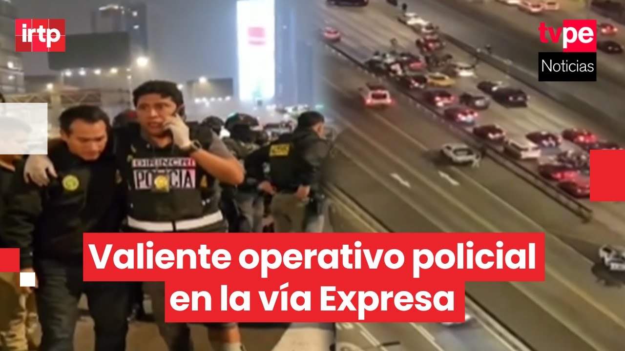 Persecución, balacera y captura en la vía Expresa: tres efectivos policiales resultaron heridos