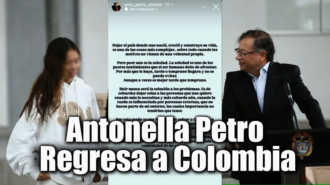 🛑🎥¿Por Qué Antonella Petro Regresa a Colombia? La Impactante Razón Detrás👇