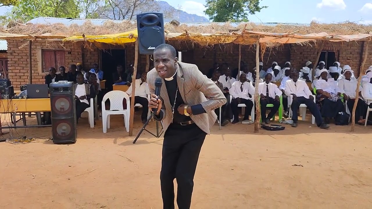 Rev. Alexander Kambiri preaching at Chasolo Prayer House - Mthawira CCAP
