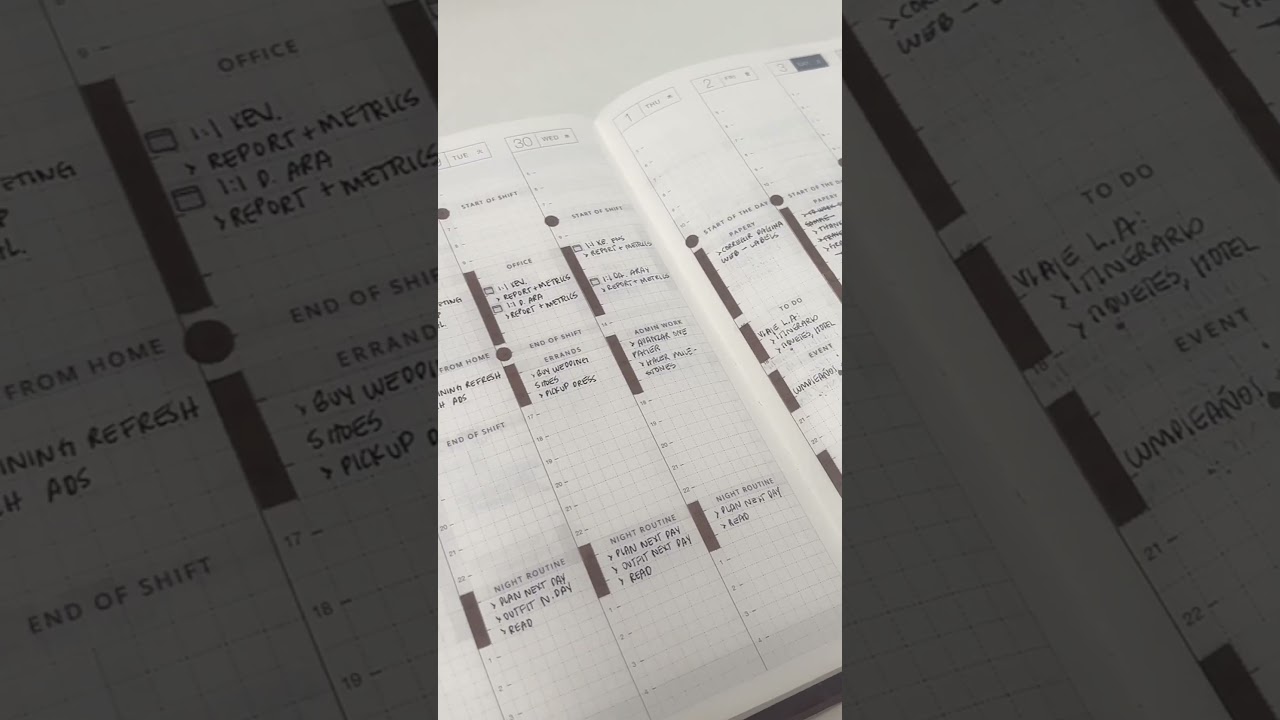 Quick tour of my current work planner setup in my Hobonichi cousin💌 #plannercommunity #planwithme