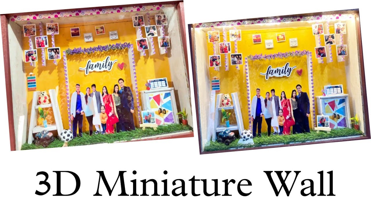 3D SHADOW BOX FRAME MAKING | TUTORIAL | Customized Photo Frame | DIY Gift idea | miniature things