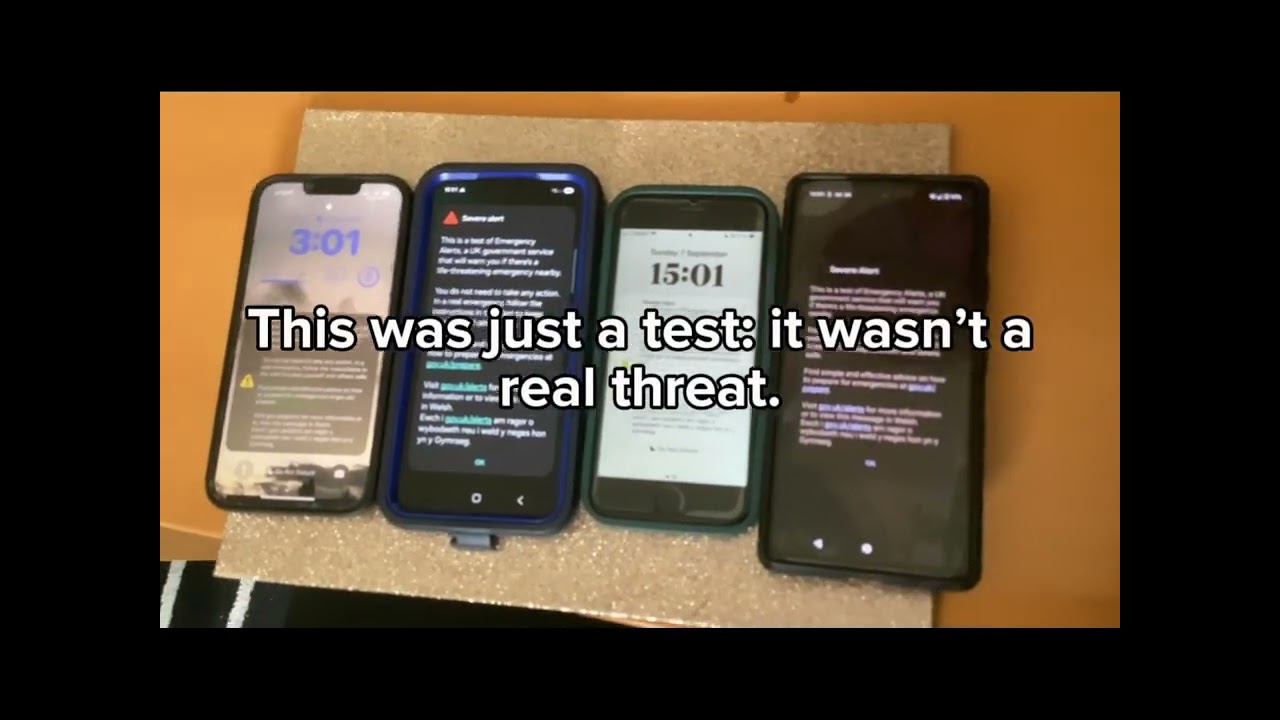 ​UK Emergency Alert Test Happened  (7 Sept 2025) 🔔 My Experience on Four Phones.