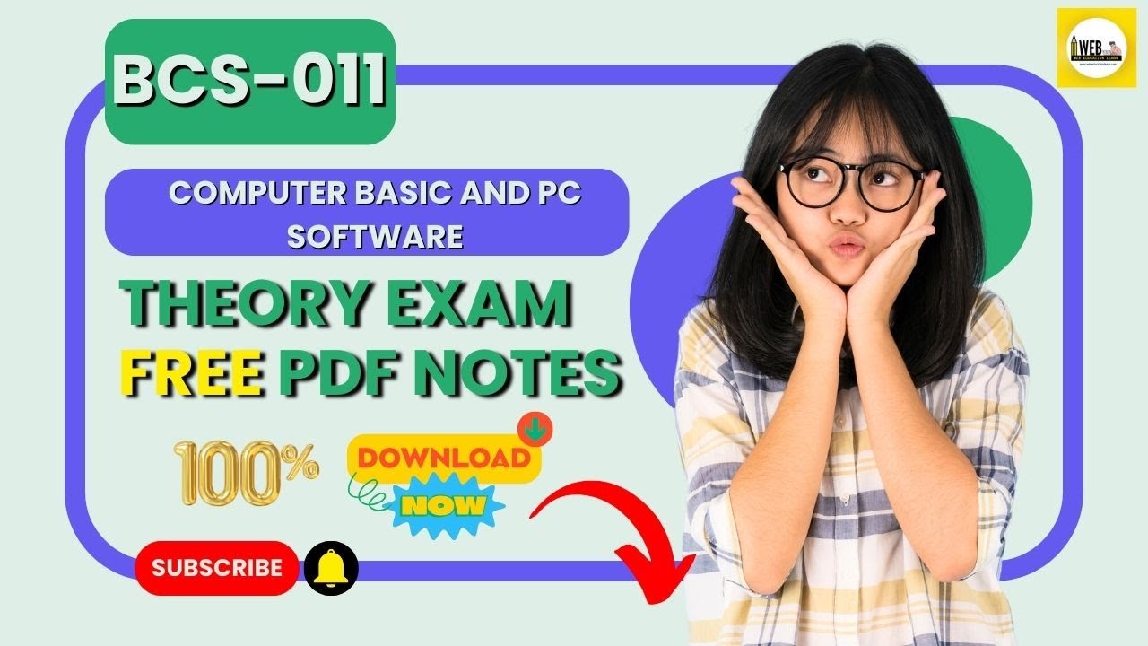 BCS011 Handwritten Notes | Theory Exam PDF Notes Free | #2023-24 | #bca #ignou #bcs011 #bcs11