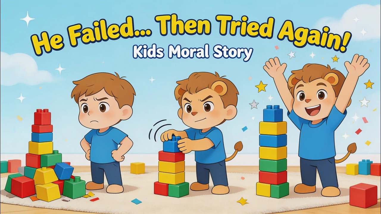 He Failed... Then Tried Again | Kids Moral Story