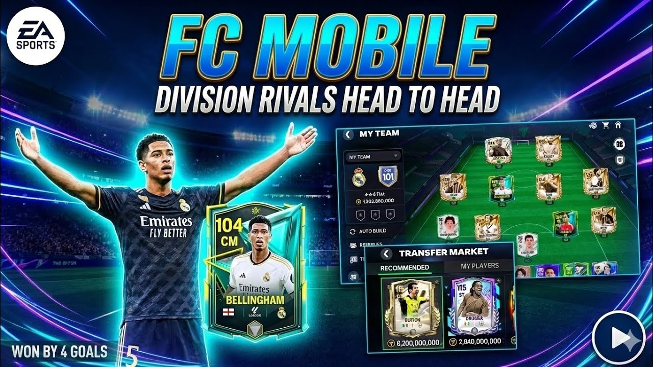 DOMINATING Division Rivals! 😱 4 Goal Win in FC Mobile!