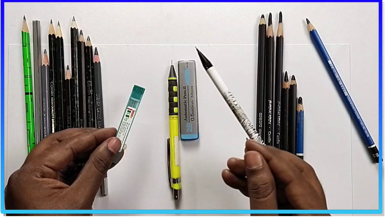 Graphite vs Charcoal pencils Types of pencil best pencil drawing class in tamil Chandru