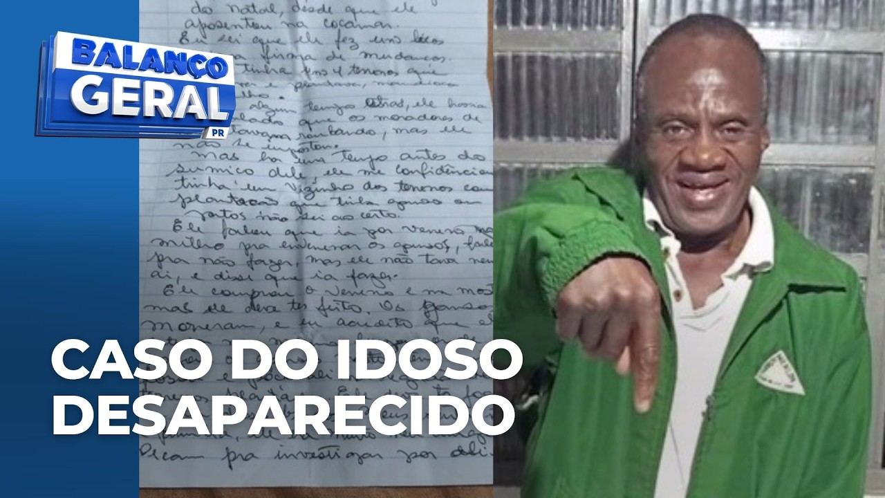 Carta entregue à família pode mudar o rumo da investigação acerca do sumiço do idoso, no PR
