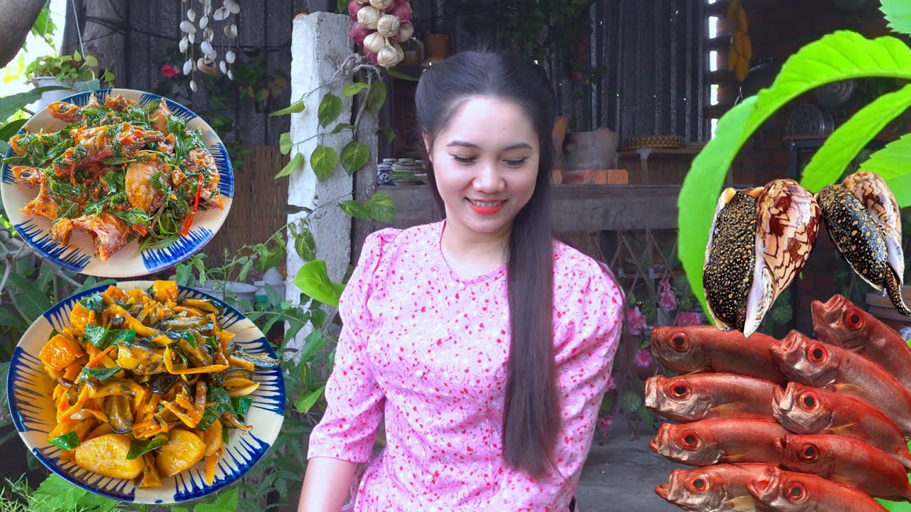 Hấp Dẫn Với Món Ăn Từ Ốc Giác Vôi & Cá Mắt Kiếng ll Lạ Miệng Ốc Xào Thập Cẩm