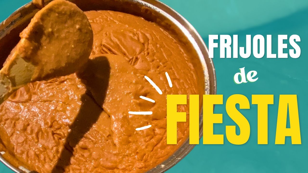 Frijoles de fiesta: frijoles con chile colorado y queso