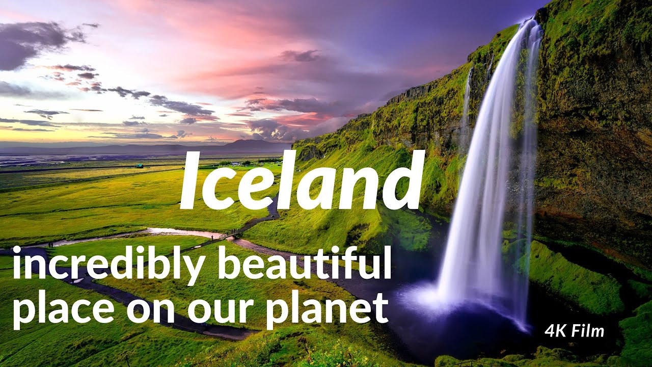 Iceland 4k - Scenic Relaxation Film with Music / Ísland