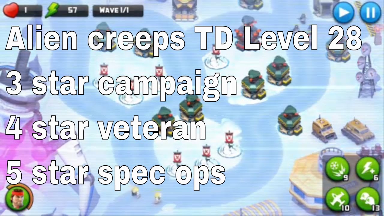 Alien Creeps TD Level 28 Without Any Extra Hero
