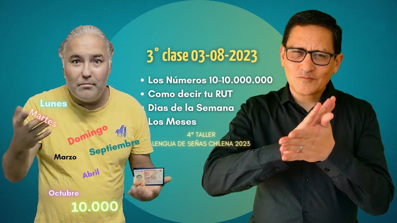 Como decir tu RUT, LA SEMANA y LOS MESES