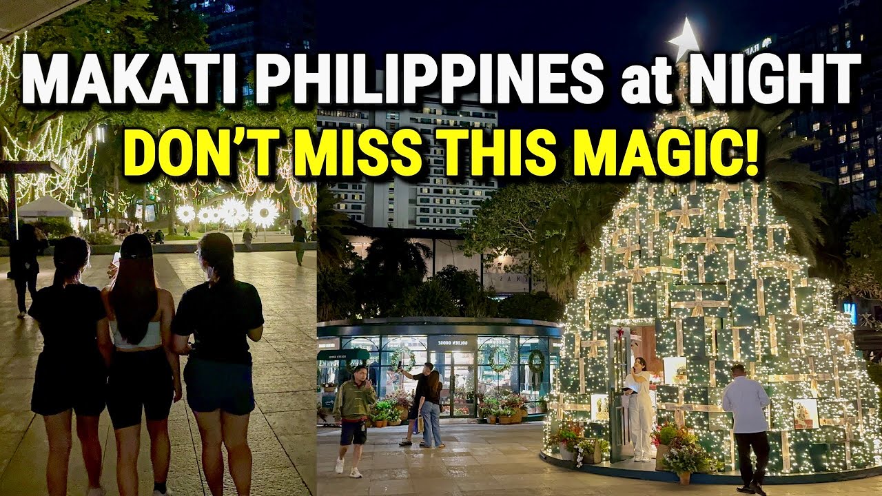 MAKATI, PHILIPPINES at NIGHT 🇵🇭 MAGICAL DECEMBER 2025 - Christmas Lights & Streets Walking Tour!