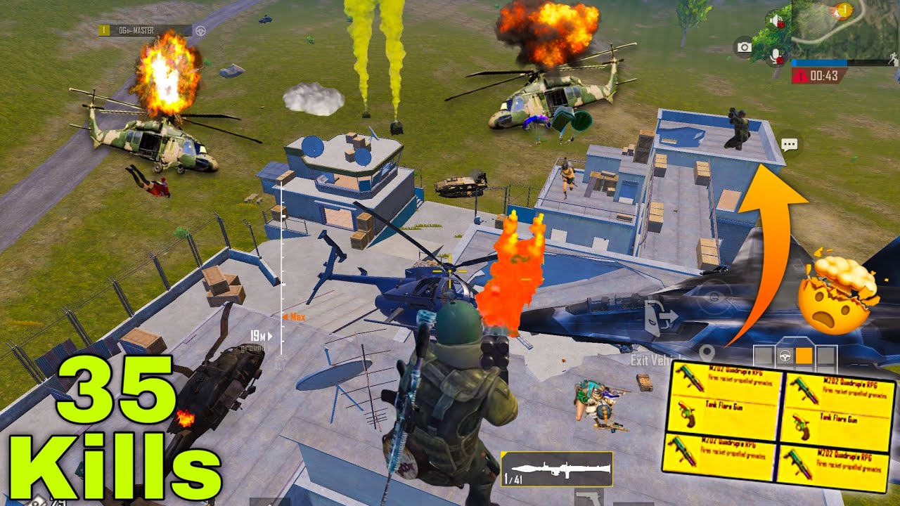 💥M202 War in Base - vs Helicopters, vs Hovercrafts, vs Pro Squad🤯 in Payload 3.0 || PUBG MOBILE