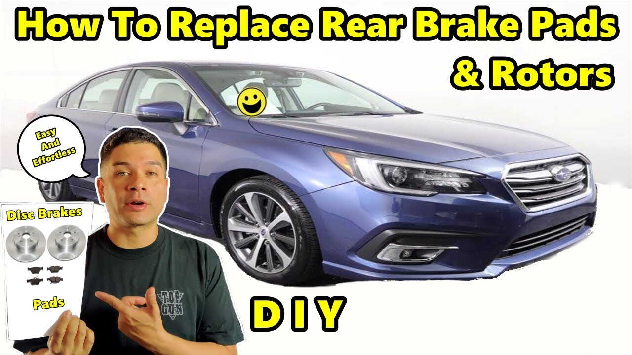 Как заменить задние тормозные колодки и дисковые роторы на Subaru Legacy 2015–2018 годов выпуска