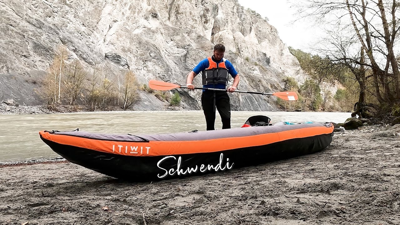 Itiwit 100 (Teil 7) RHEINSCHLUCHT mit aufblasbarem Kajak, Versam - Reichenau