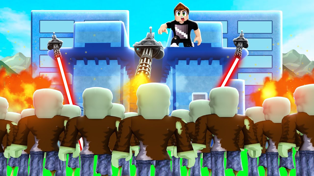 ARMIA ZOMBIE ZAATAKOWAŁA MOJĄ BAZĘ w ROBLOX!