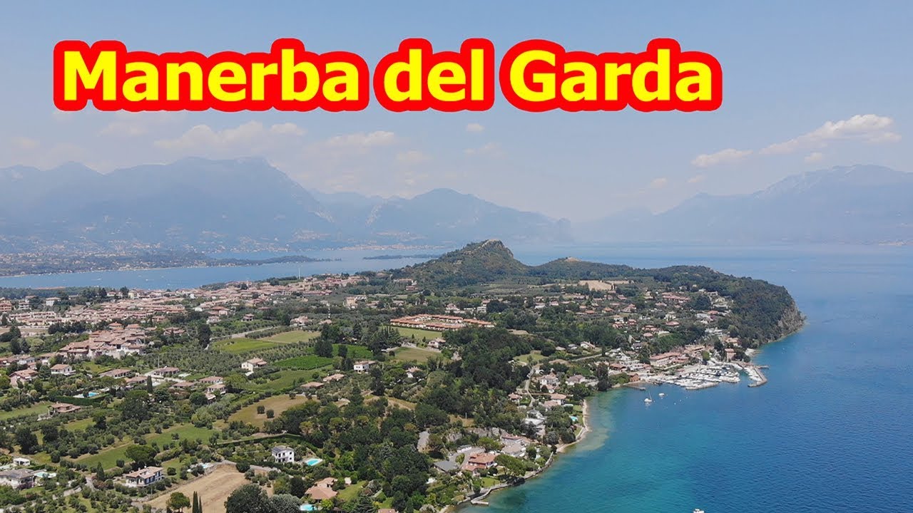 Manerba del Garda - plaża nad jeziorem Garda z drona