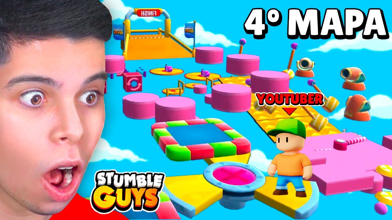 TESTEI MAIS MAPAS DE YOUTUBERS NO MODO CRIATIVO DO STUMBLE GUYS!