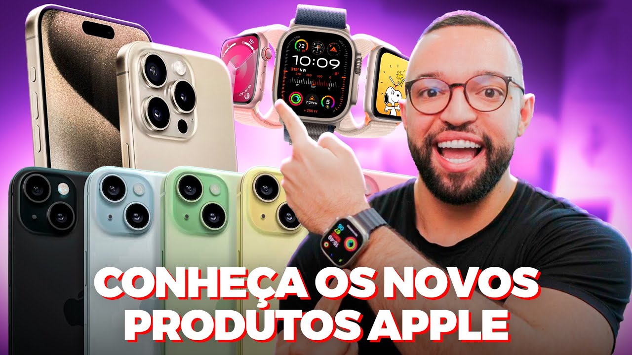 CONHEÇA OS NOVOS iPHONES 15 e 15 PRO e APPLE WATCH 9 e ULTRA 2!