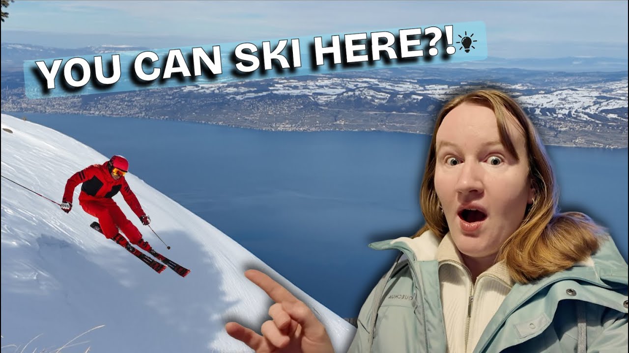 Skier au-dessus du lac Léman ?! Station de ski avec la plus belle vue d'Europe #skiing #skiresort