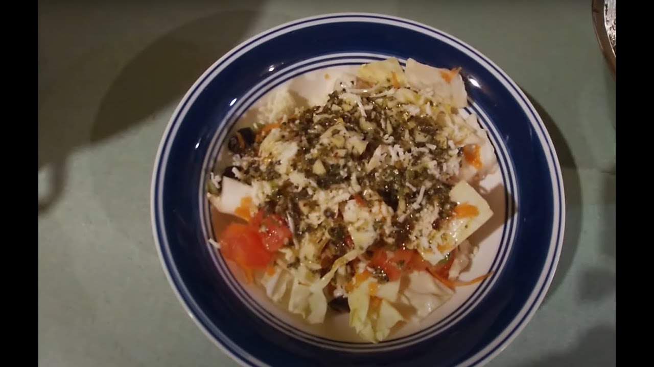 Cabbage Salad with an Amazing and Robust Italian Dressing! All so Filling and All the More Healthy!