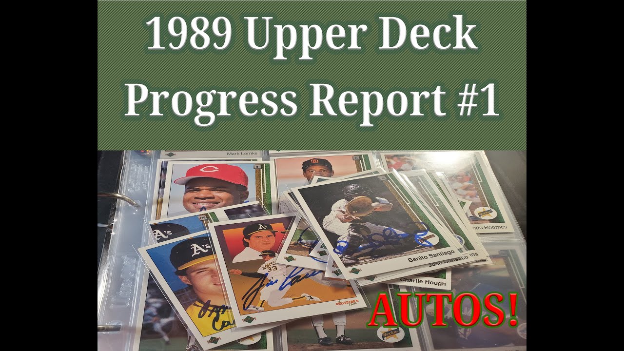 Отчет о ходе работы над автонабором Upper Deck 1989 года. Часть 1. В этом первом обновлении в наб...