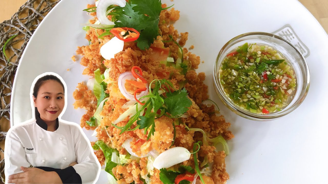 Crispy Chili Prawns Salad • SUPER EASY PRAWNS RECIPE •Thai Crispy Prawn Salad |ThaiChef food