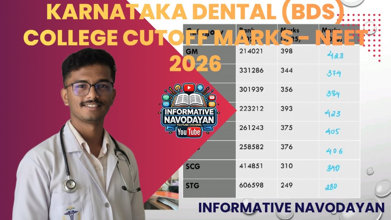 Karnataka Dental College NEET 2026 cutoff #dentalcollege #bdscutoff #karnatakaneetcutoff #neet2026