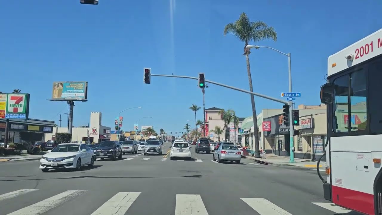 San Diego California, El Cajon Boulevard, Driving tour March 2023