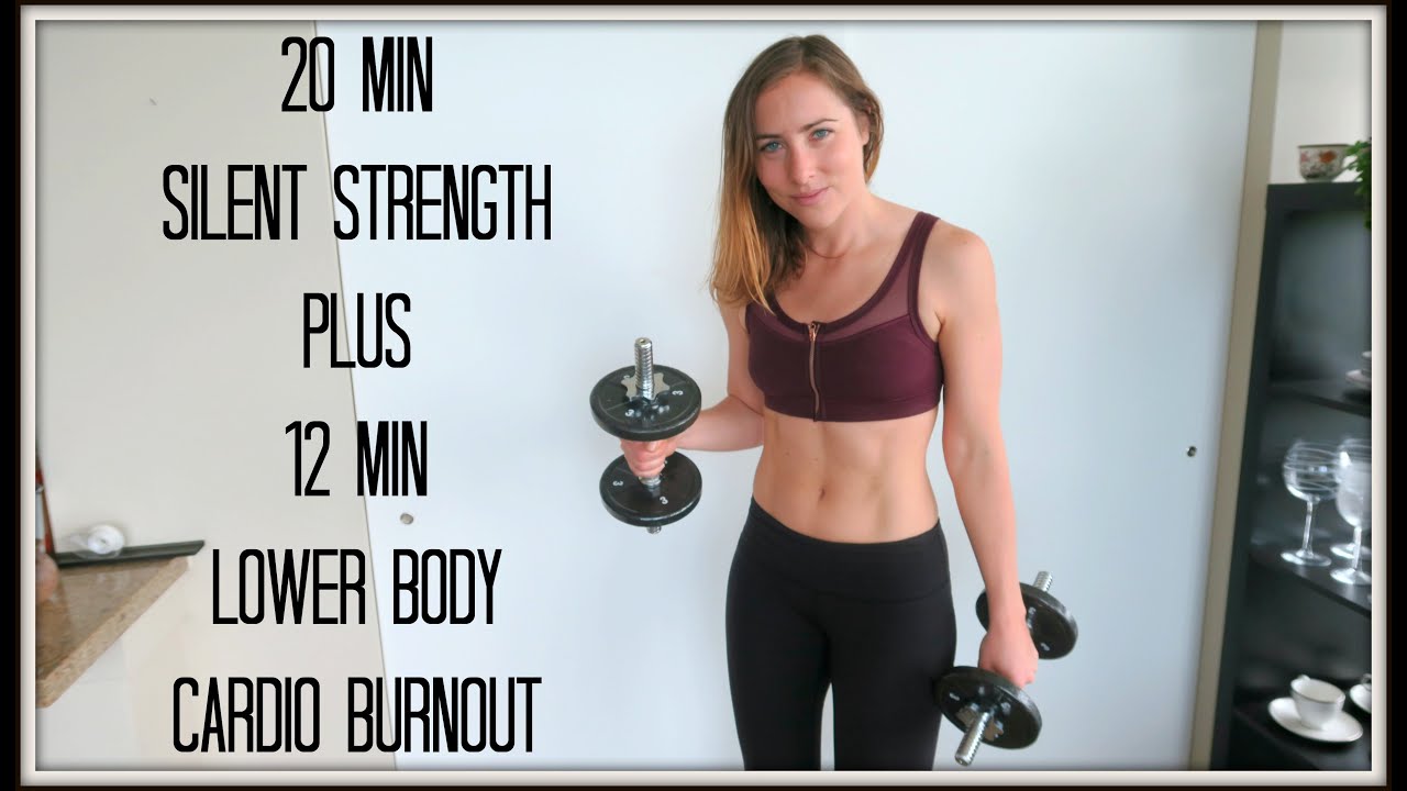 20 Min SILENT HIIT + KILLER Lower Body CARDIO BURNOUT