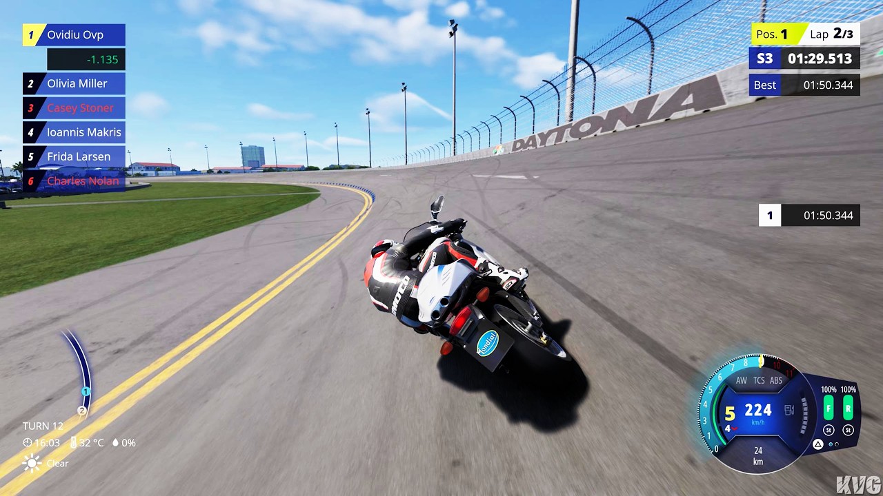 RIDE 6 - Daytona International Speedway (Motorcycle Road Course 2008) - Gameplay (PS5 UHD) [4K60FPS]