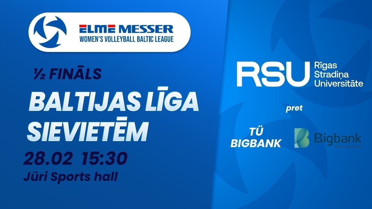Elme Messer Women`s Baltic League 25/26, TÜ/Bigbank vs RSU, 28.02.2026, 15:30