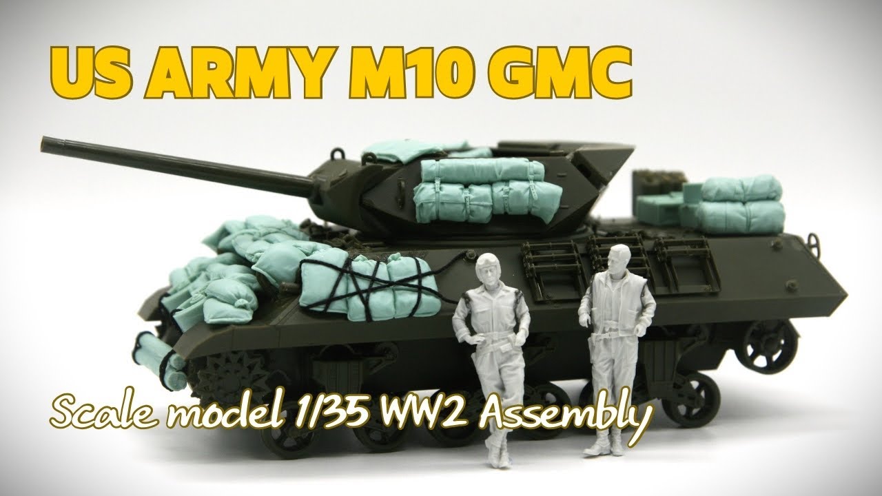 U.S. ARMY M10 GMC Scale model Assembly (Part1) 1/35 Academy Tank
