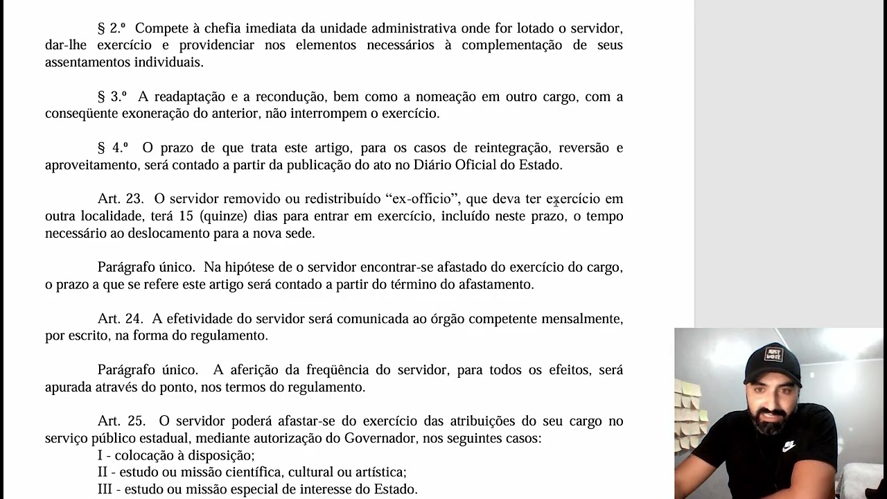 Leitura comentada da Lei nº 10.098/1994 (Legislação Estatutária do Rio Grande do Sul) [Vídeo 2]