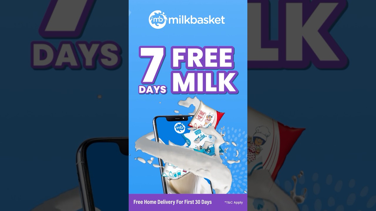 Enjoy 7 Days of FREE Milk Worth ₹210!&nbsp;🥛&nbsp;Use Code GET7 on a ₹750 Top-Up.