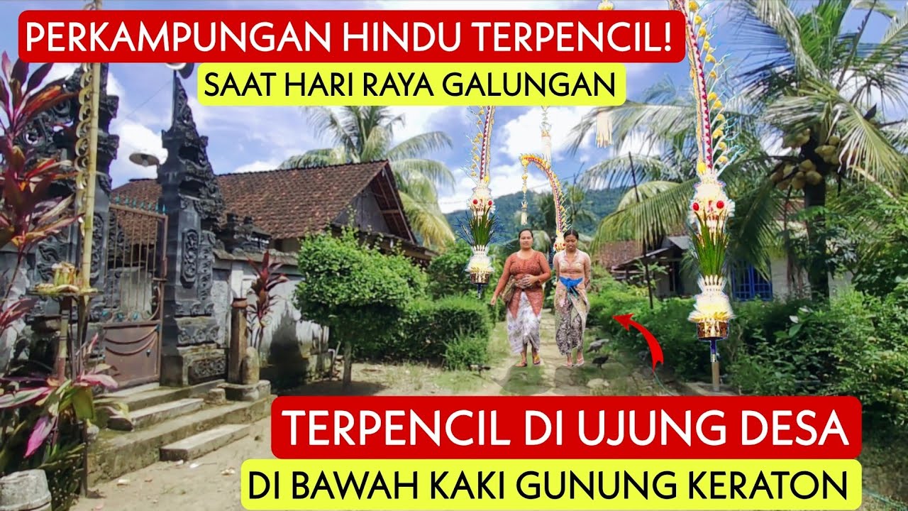BEGINILAH SUASANA PEDESAAN UMAT HINDU TERPENCIL DI JAWA TIMUR BANYUWANGI SAAT HARI RAYA GALUNGAN!!!