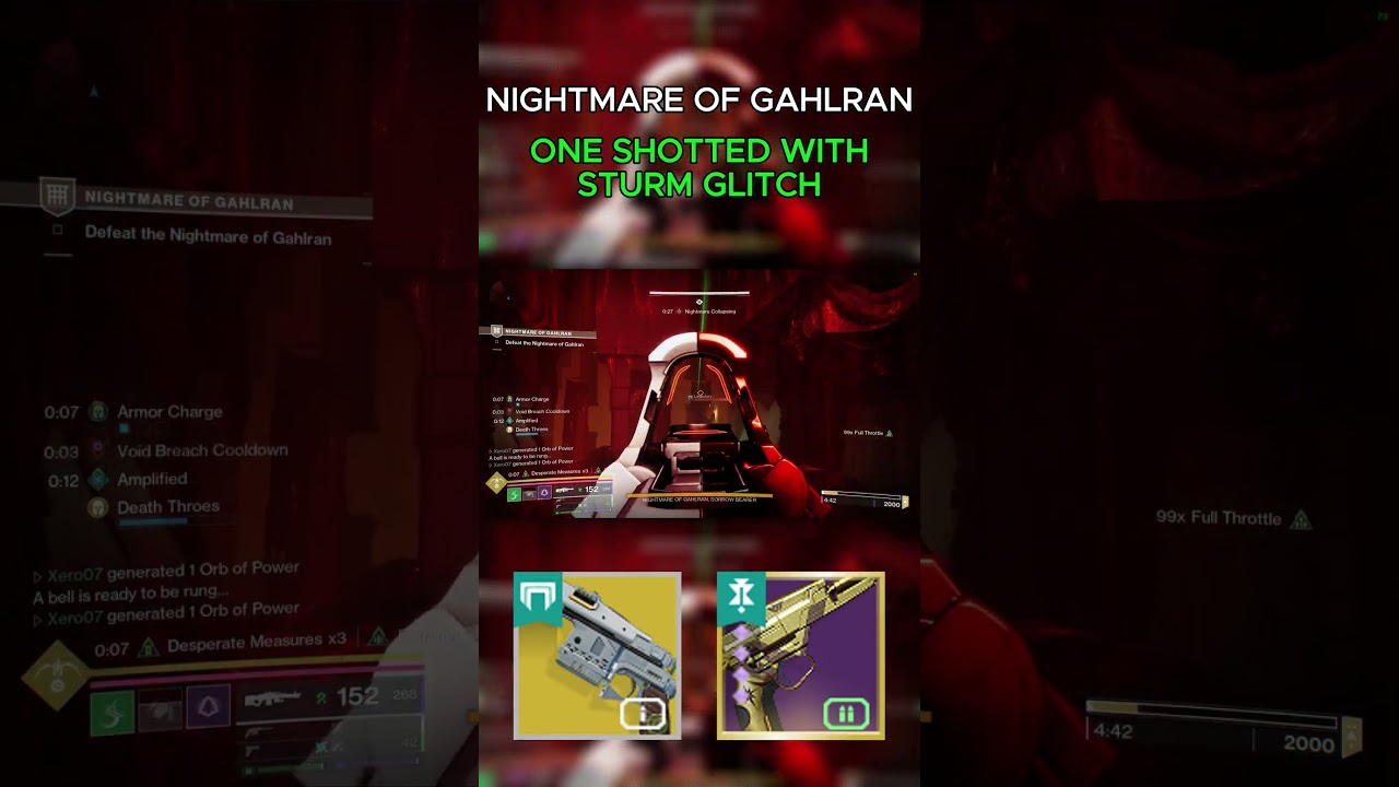 Nightmare of Gahlran Gets ONE SHOTTED With OP Sturm Glitch!