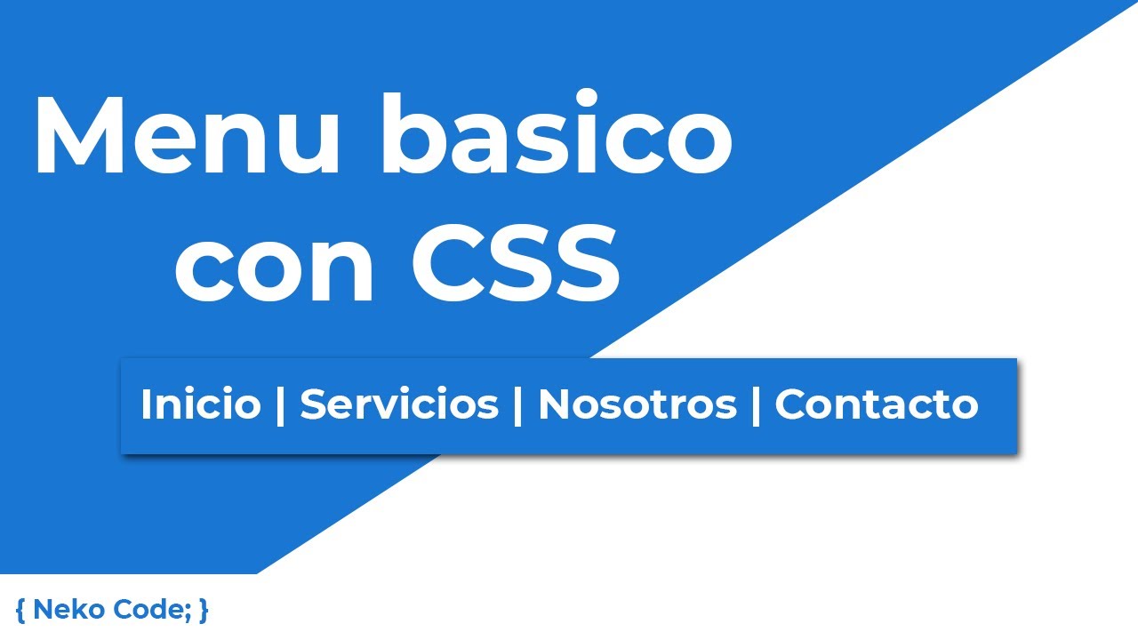 Cómo hacer un menú horizontal con HTML y CSS básico