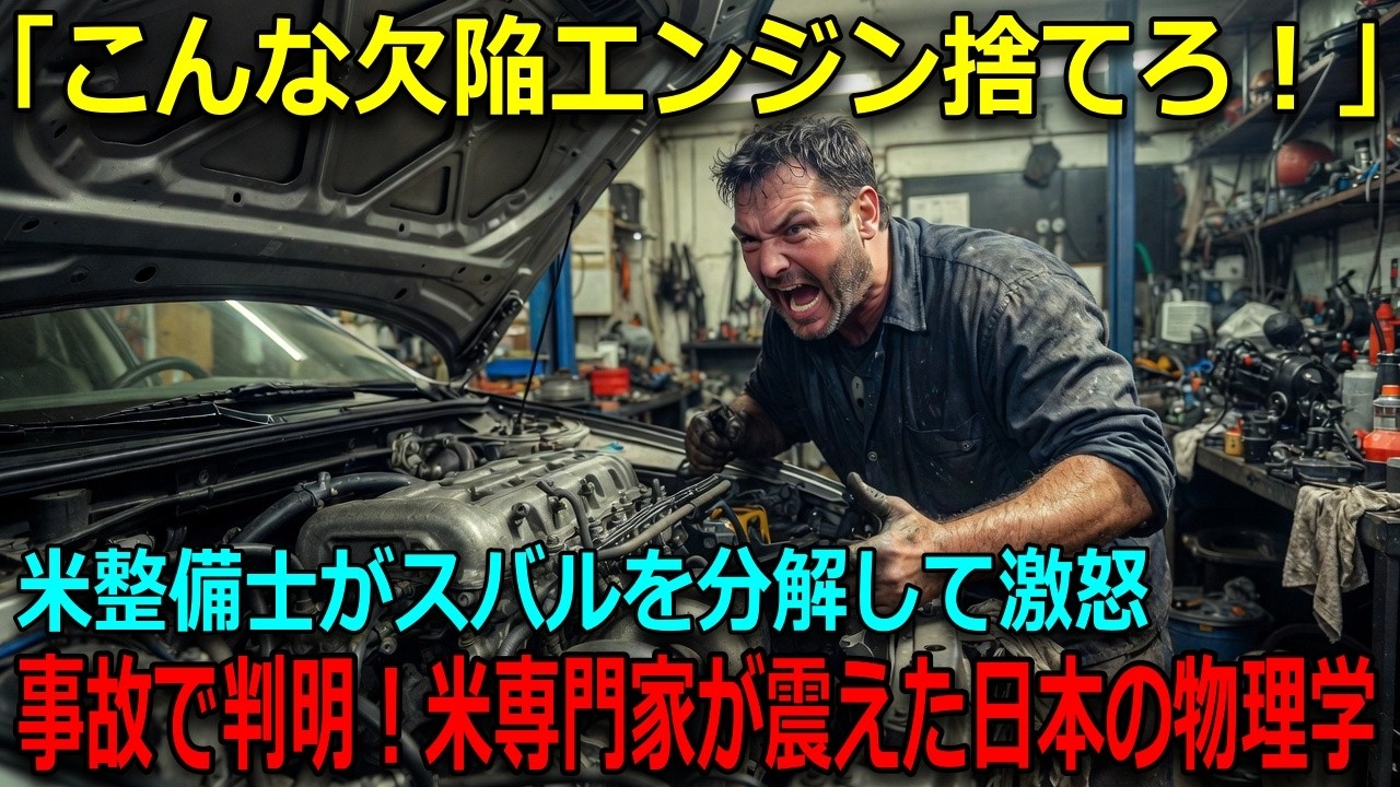 【海外の反応】「狂気だ…」スバル水平対向エンジンの正体に米整備士が驚愕！スバル水平対向エンジンに隠された中島飛行機の魂