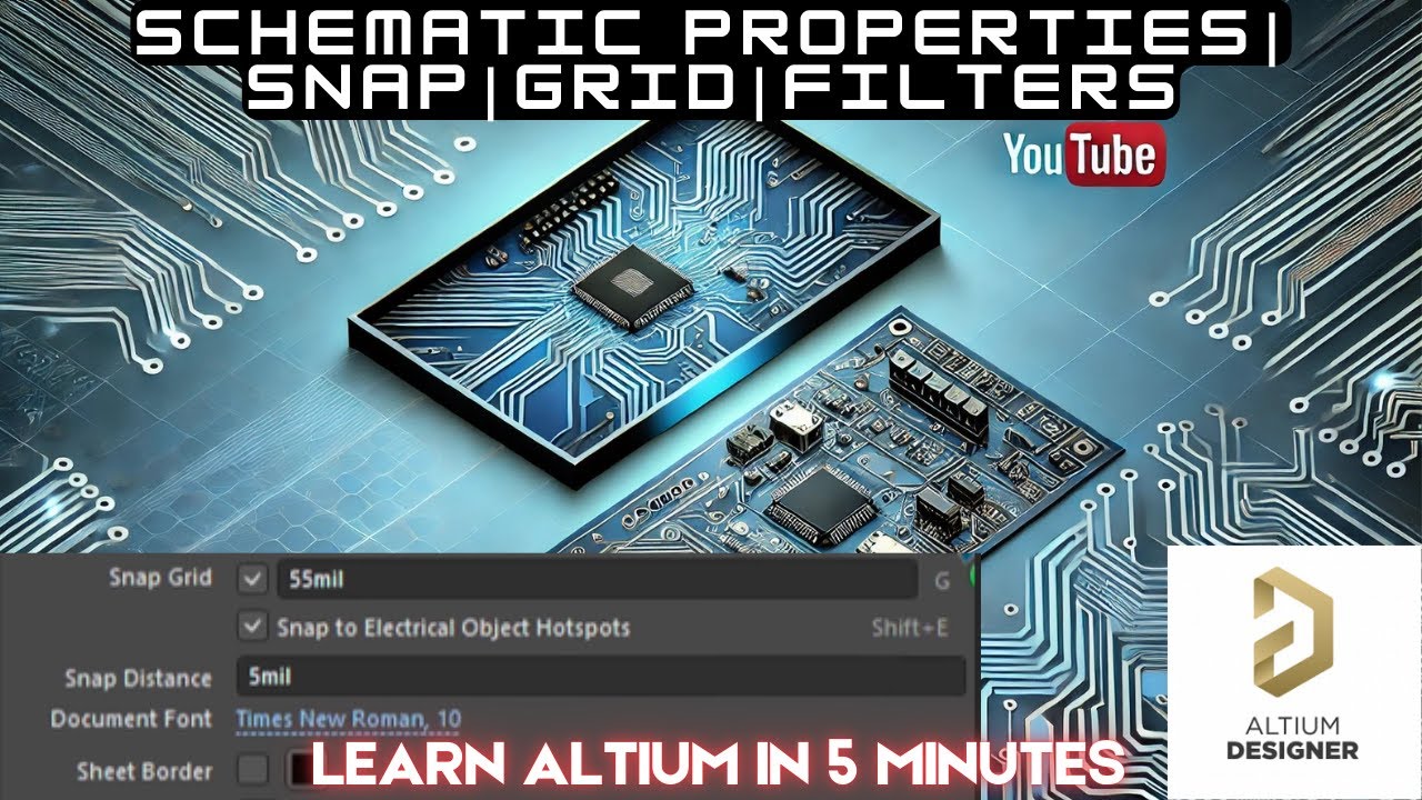 Altium Designer Tutorial 6 | Schematic Properties, Filters, Snap & Grid