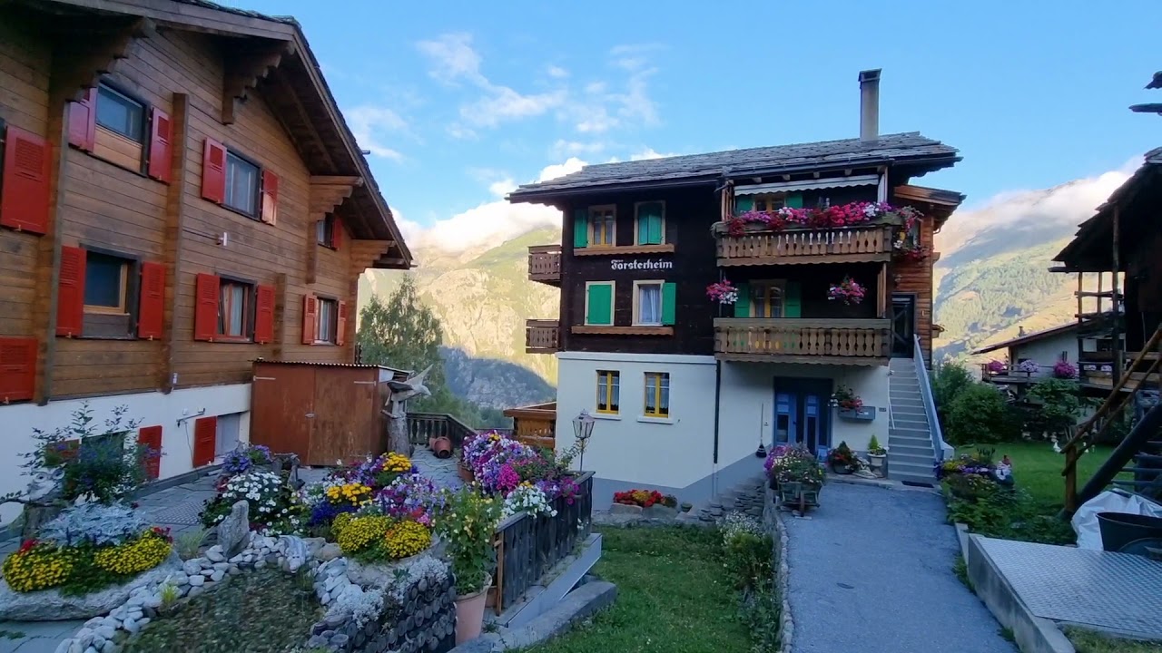 Gr&auml;chen, Village #travel #nature #mountains #flowers  #gr&auml;chen #switzerland