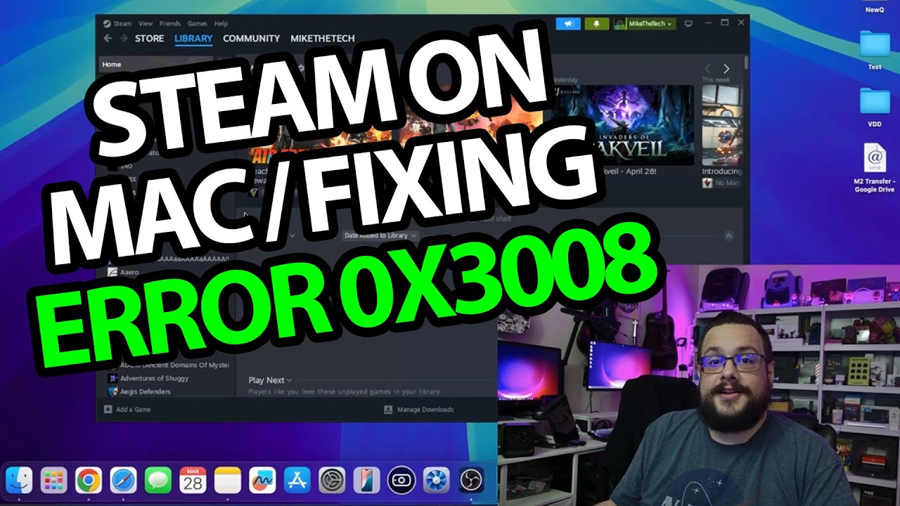 Solving Steam Installation Issues on Mac (Whisky & Error 0X3008)