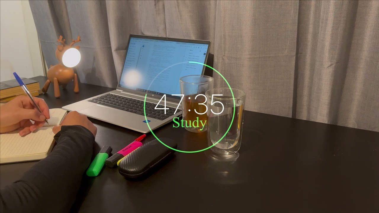 📚 Study With Me | 2-Hour Pomodoro Timer | Calm Music & Focus Ambience 🎧
