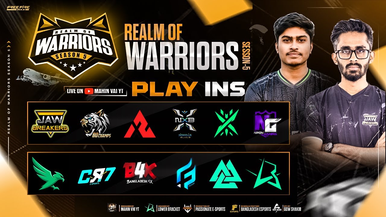 [🔴 LIVE] REALM OF WALLRIORS SEASON 5 | PLAY INS | MAHIN VAI YT