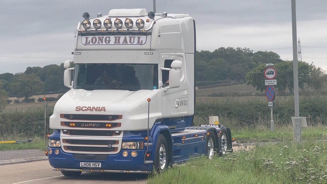 TRUCKFEST 🇬🇧 Original Newark UK 2023 | Part 4 Trucks Leaving Scania V8, DAF, Volvo open pipes sound